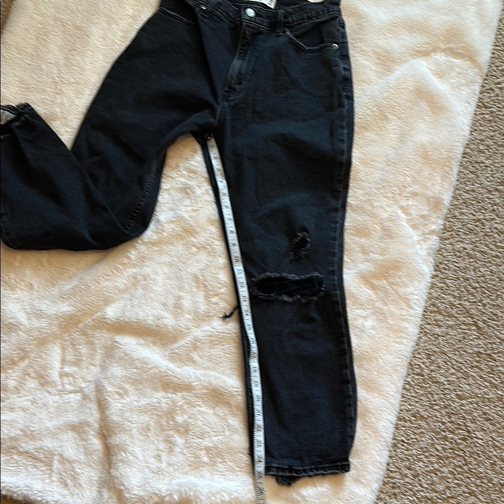 Abercrombie & Fitch The Ankle Straight Ultra high rise black Jean. 28/6 - Picture 5 of 6